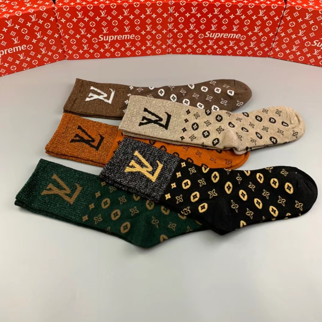 LV Archives Set Of 6 Socks - Luxury New This Season - Accessories, Men  MP3404