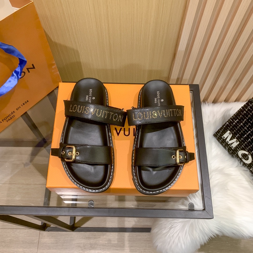 Louis vuitton buckle on sale sandals